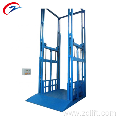 Warehouse Double Guide Rail Cargo Lift